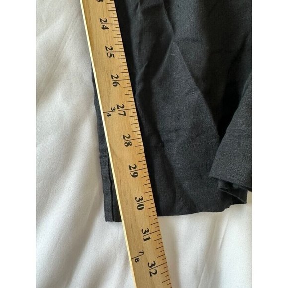 MADEWELL Wide-Leg Cargo Pants Linen-Blend Women's Size 14 Black  NN554 - Picture 6 of 13